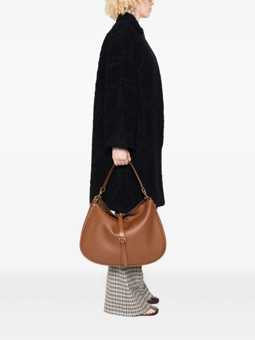 Etro Medium Leather Shoulder Bag — Same as shown — Size One Size — Side View