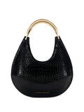 Elisabetta Franchi Medium Crocodile Embossed Shoulder Bag — Same as shown — Size One Size — Front View