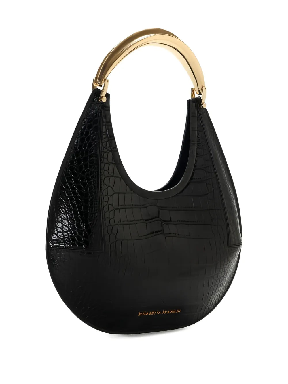 Elisabetta Franchi Medium Crocodile Embossed Shoulder Bag — Same as shown — Size One Size — Back View