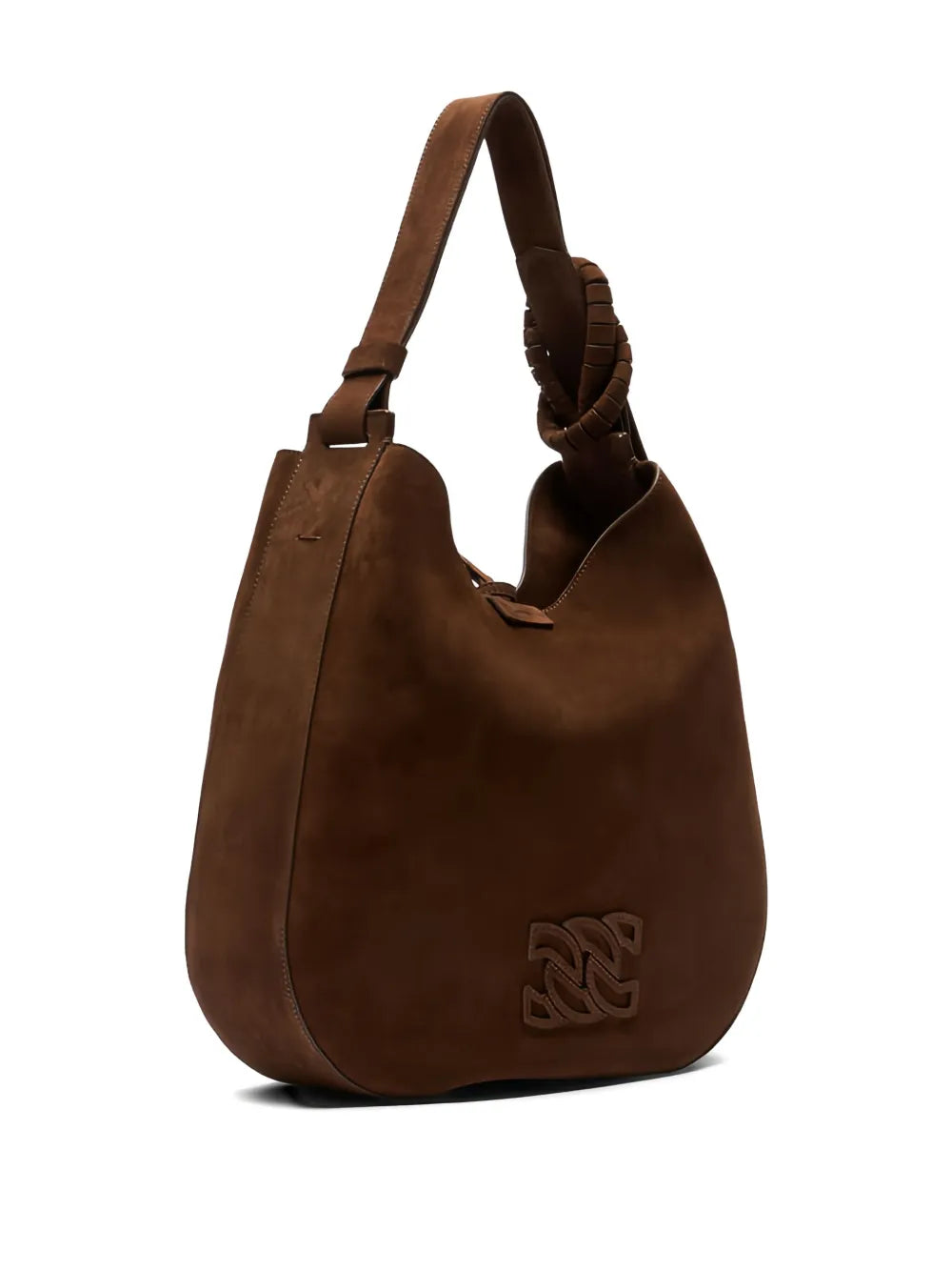 Casadei Knotted Suede Shoulder Bag — Same as shown — Size One Size — Side View