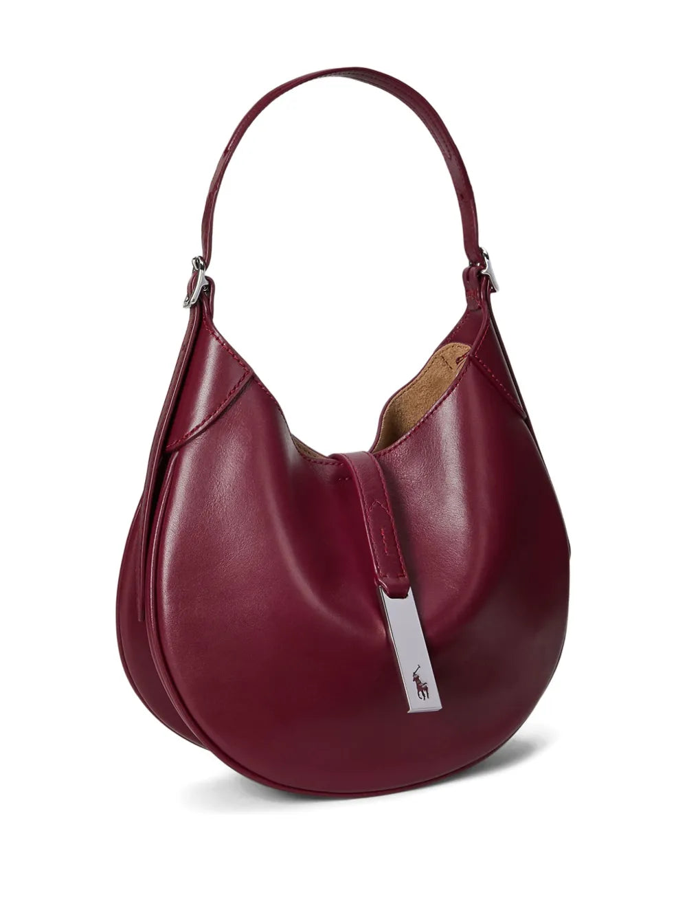 Polo Ralph Lauren Polo Id Curved Handle Leather Bag — Same as shown — Size One Size — Back View