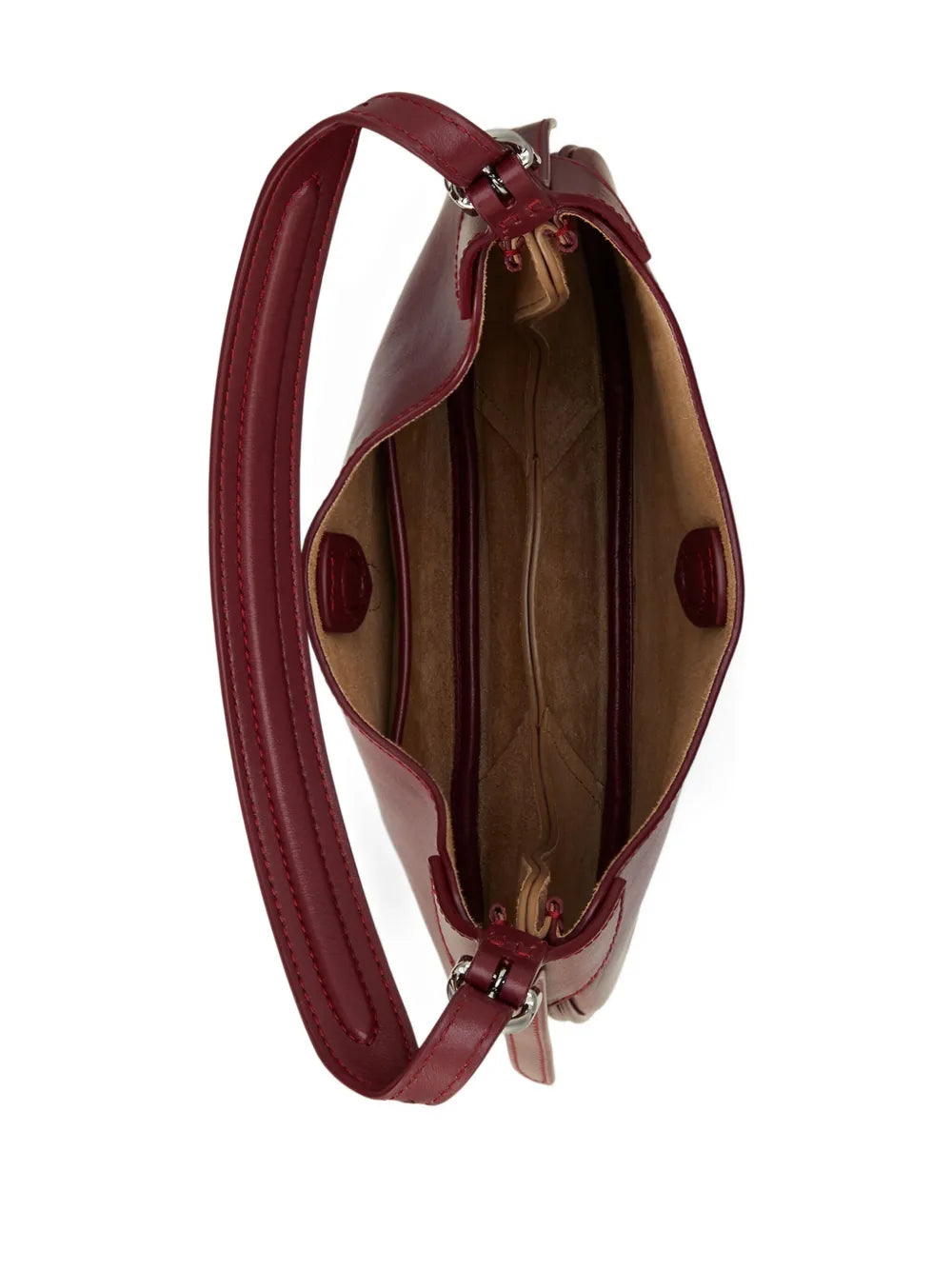 Polo Ralph Lauren Polo Id Curved Handle Leather Bag — Same as shown — Size One Size — Top View