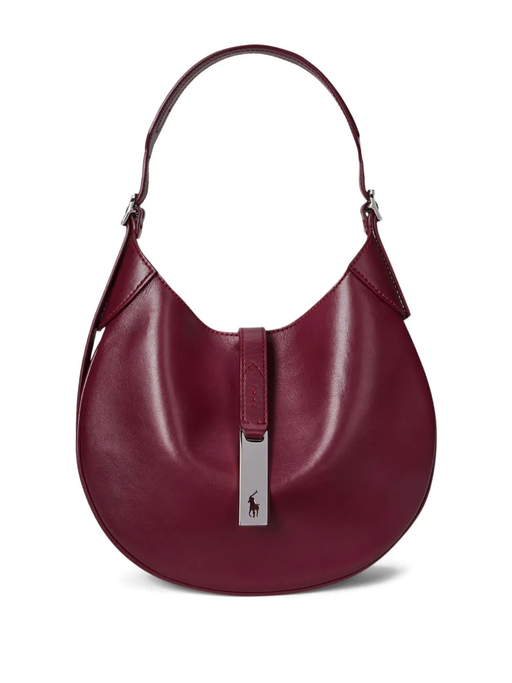 Polo Ralph Lauren Polo Id Curved Handle Leather Bag — Same as shown — Size One Size — Front View