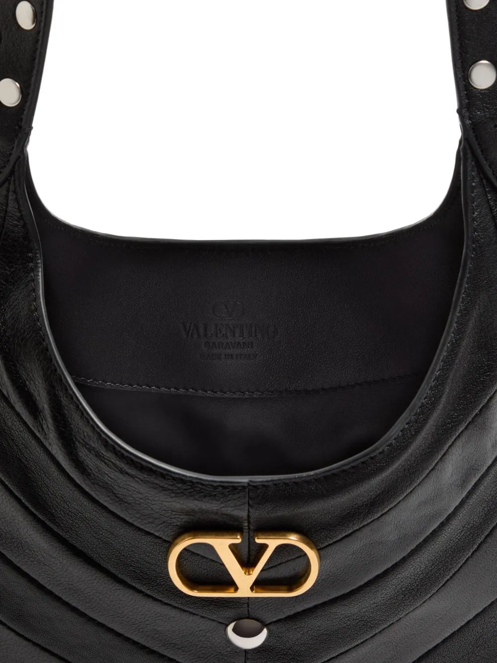 Valentino Garavani Small Hoboho Chevron Quilted Studded Shoulder Bag — Same as shown — Size One Size — Top View
