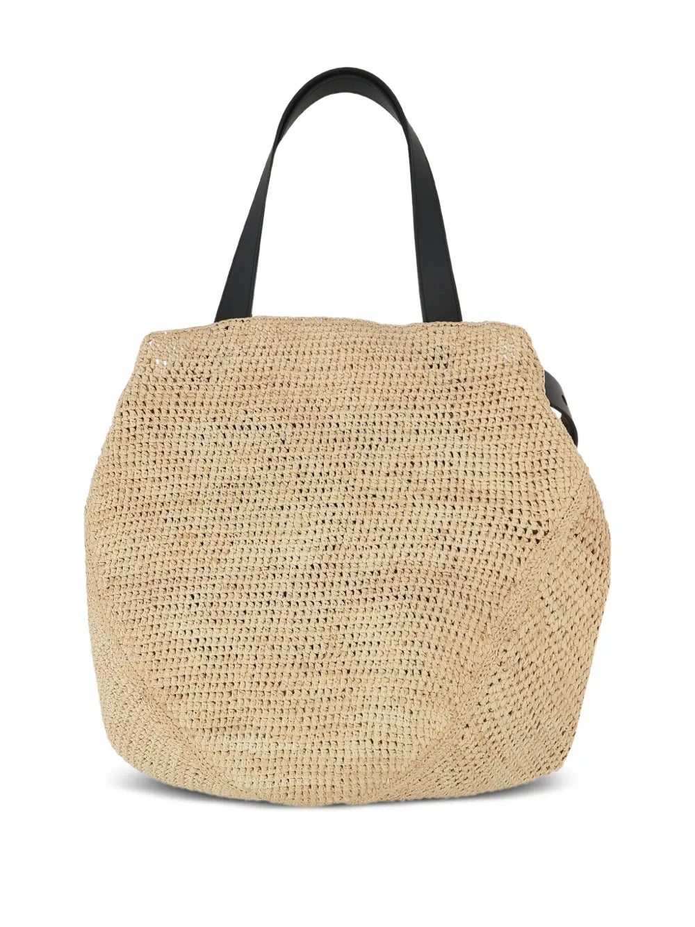 Loewe Medium Punch Hole Raffia Shoulder Bag — Same as shown — Size One Size — Side View