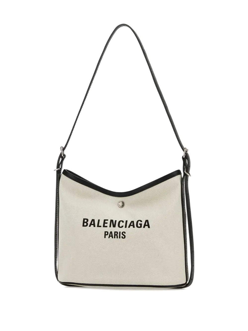 Balenciaga Biarri Logo Plaque Canvas Shoulder Bag — Same as shown — Size One Size — Back View