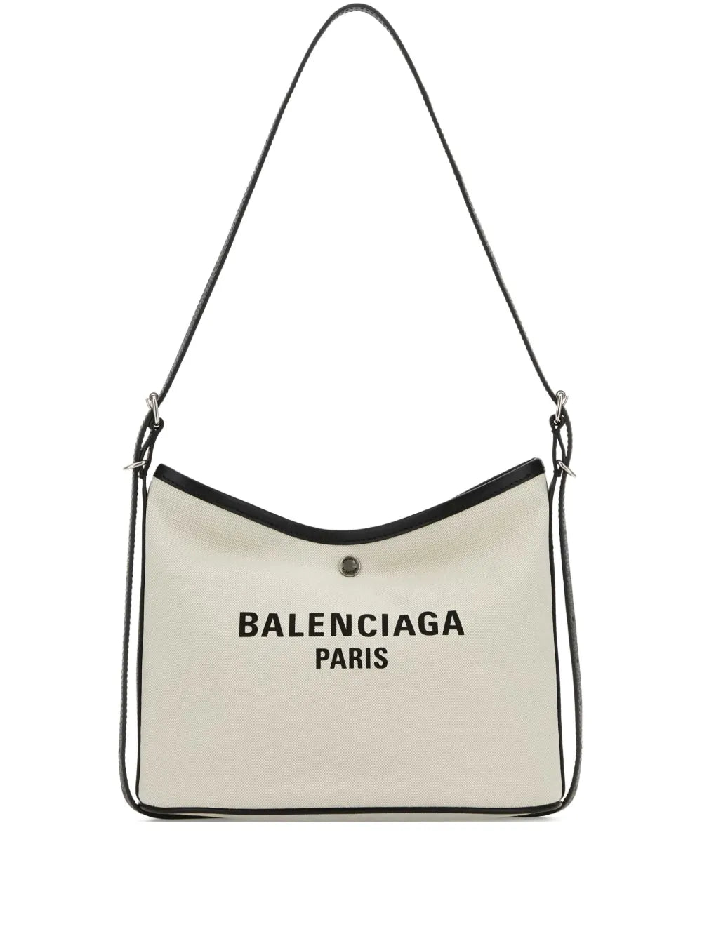 Balenciaga Biarri Logo Plaque Canvas Shoulder Bag — Same as shown — Size One Size — Front View