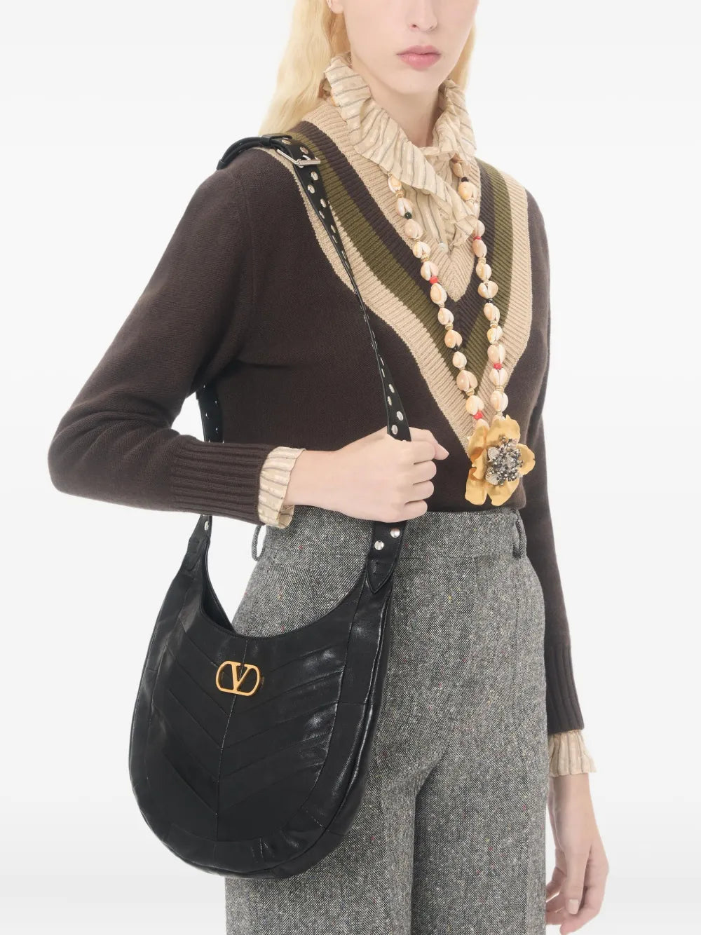 Valentino Garavani Small Hoboho Shoulder Bag — Same as shown — Size One Size — Back View