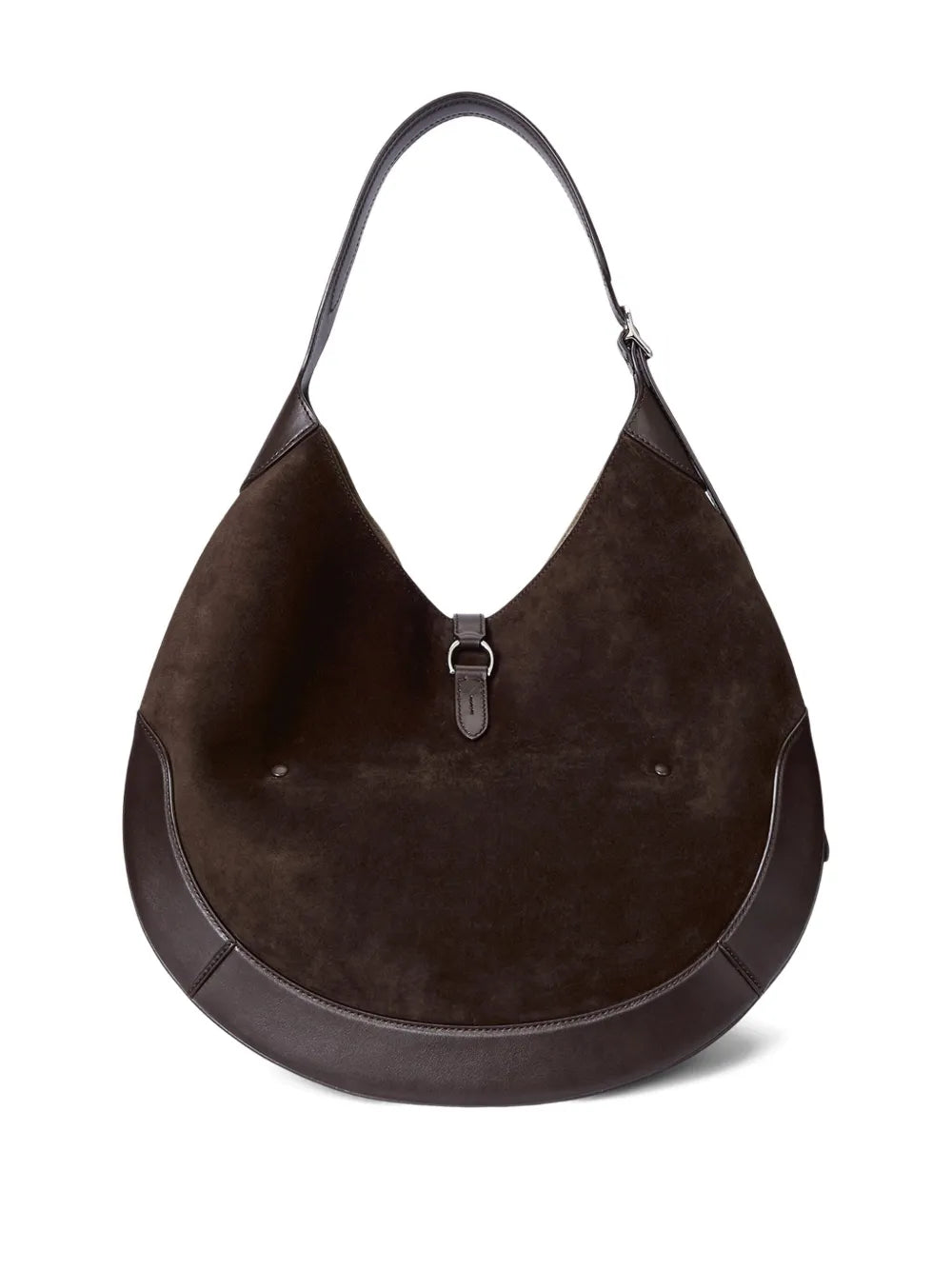 Polo Ralph Lauren Large Polo Id Suede Shoulder Bag — Same as shown — Size One Size — Side View