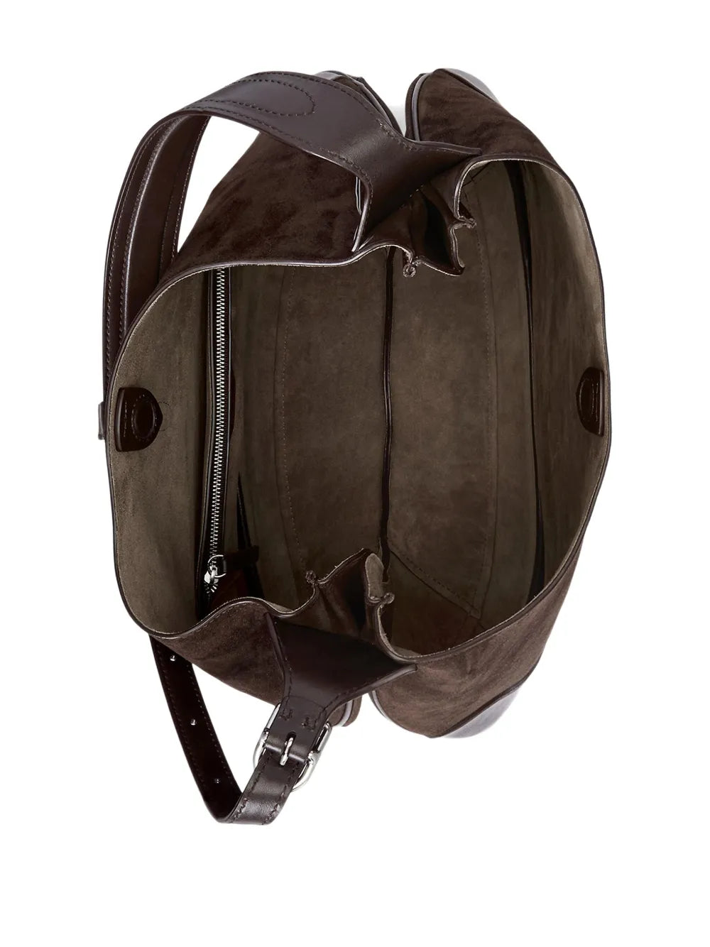 Polo Ralph Lauren Large Polo Id Suede Shoulder Bag — Same as shown — Size One Size — Detail View