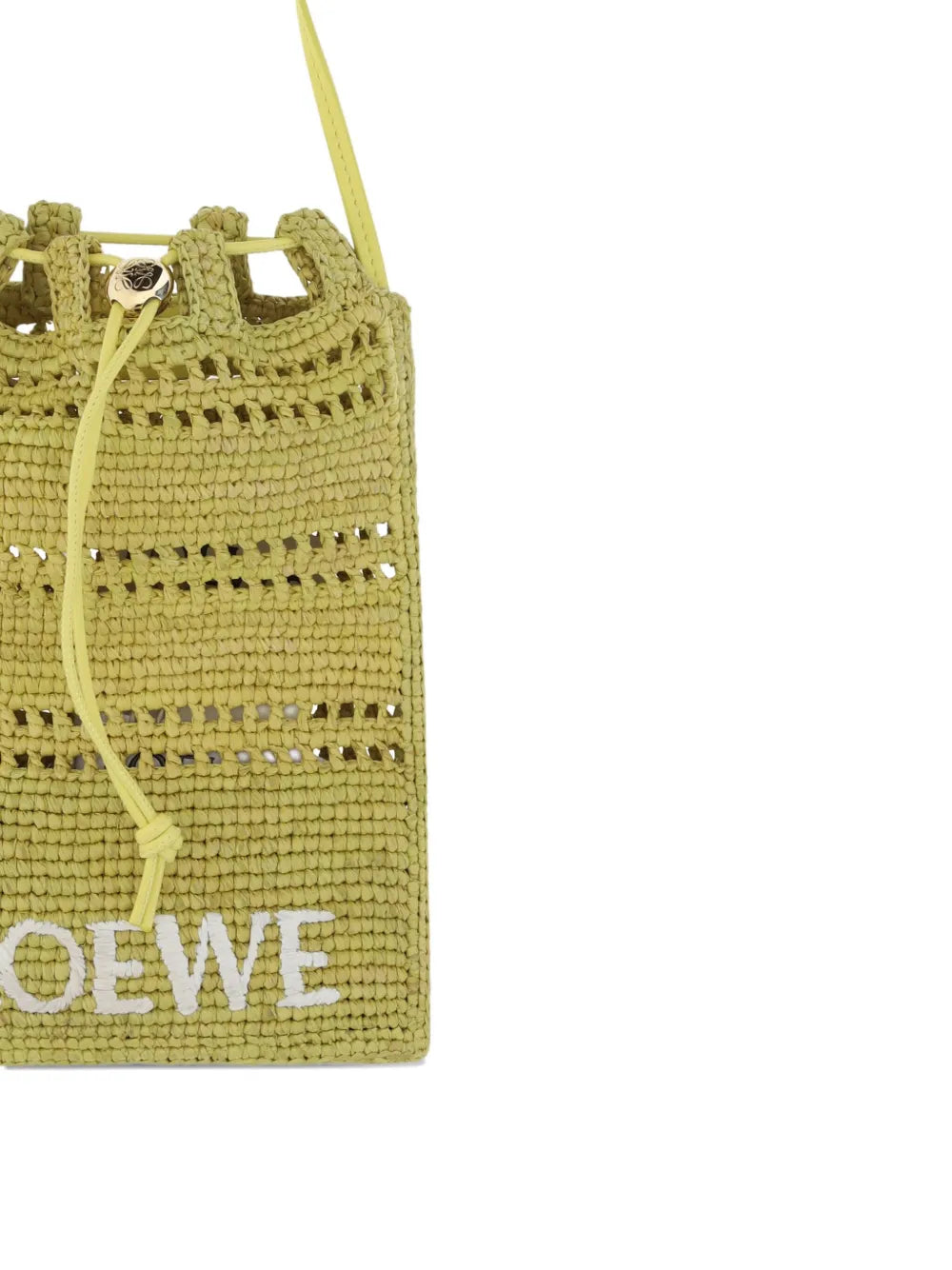 Loewe Raffia Drawstring Shoulder Bag — Same as shown — Size One Size — Back View