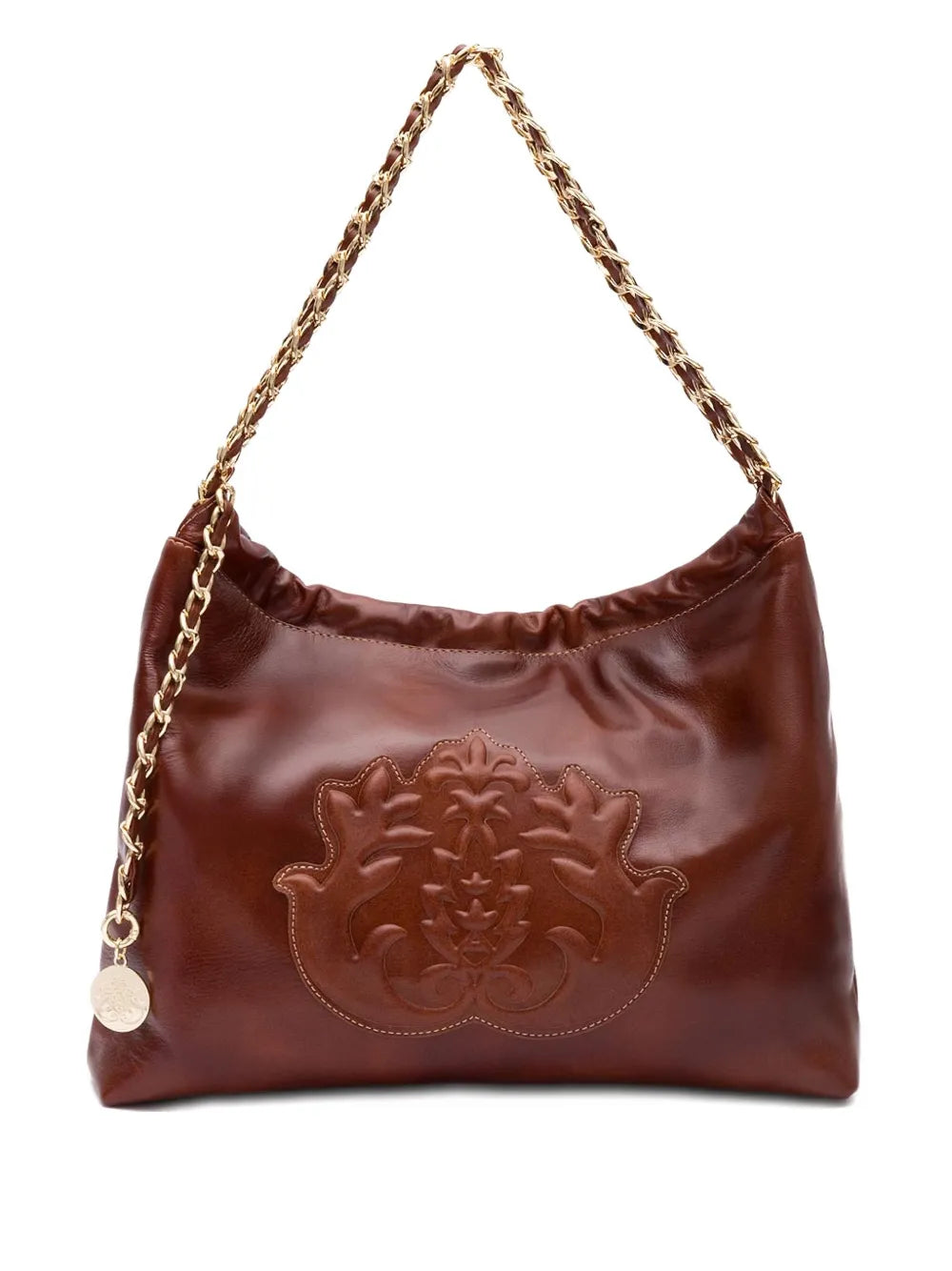 Isla Dayse Embossed Chain Shoulder Bag — Same as shown — Size One Size — Front View