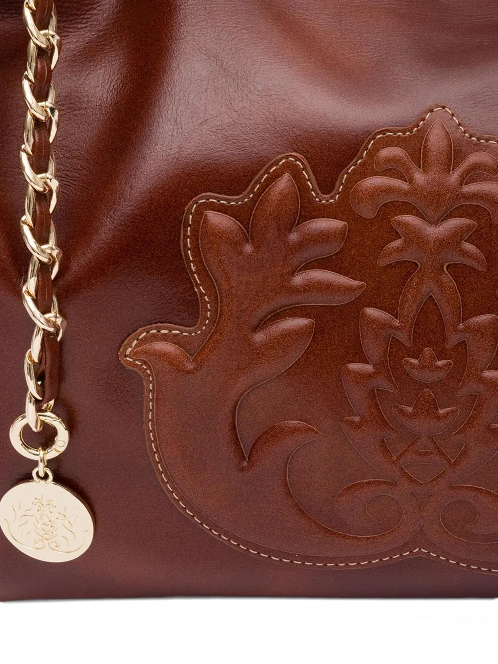 Isla Dayse Embossed Chain Shoulder Bag — Same as shown — Size One Size — Detail View