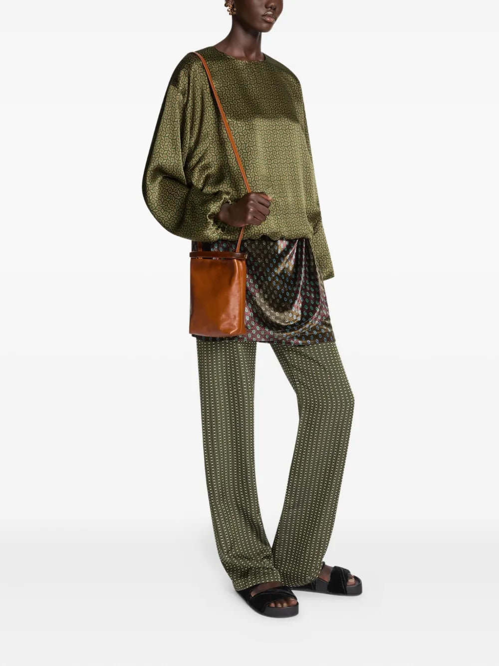 Dries Van Noten Leather Top Handle Mini Bag — Same as shown — Size One Size — Side View