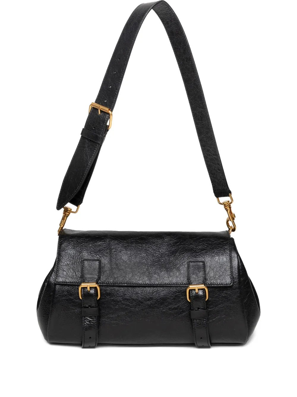 Dries Van Noten Buckle Fastening Leather Shoulder Bag — Same as shown — Size One Size — Front View