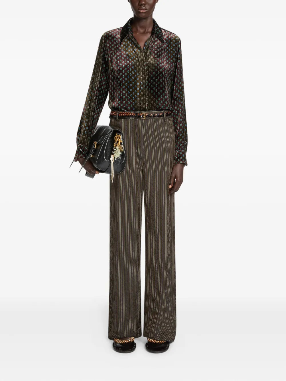 Dries Van Noten Buckle Fastening Leather Shoulder Bag — Same as shown — Size One Size — Side View
