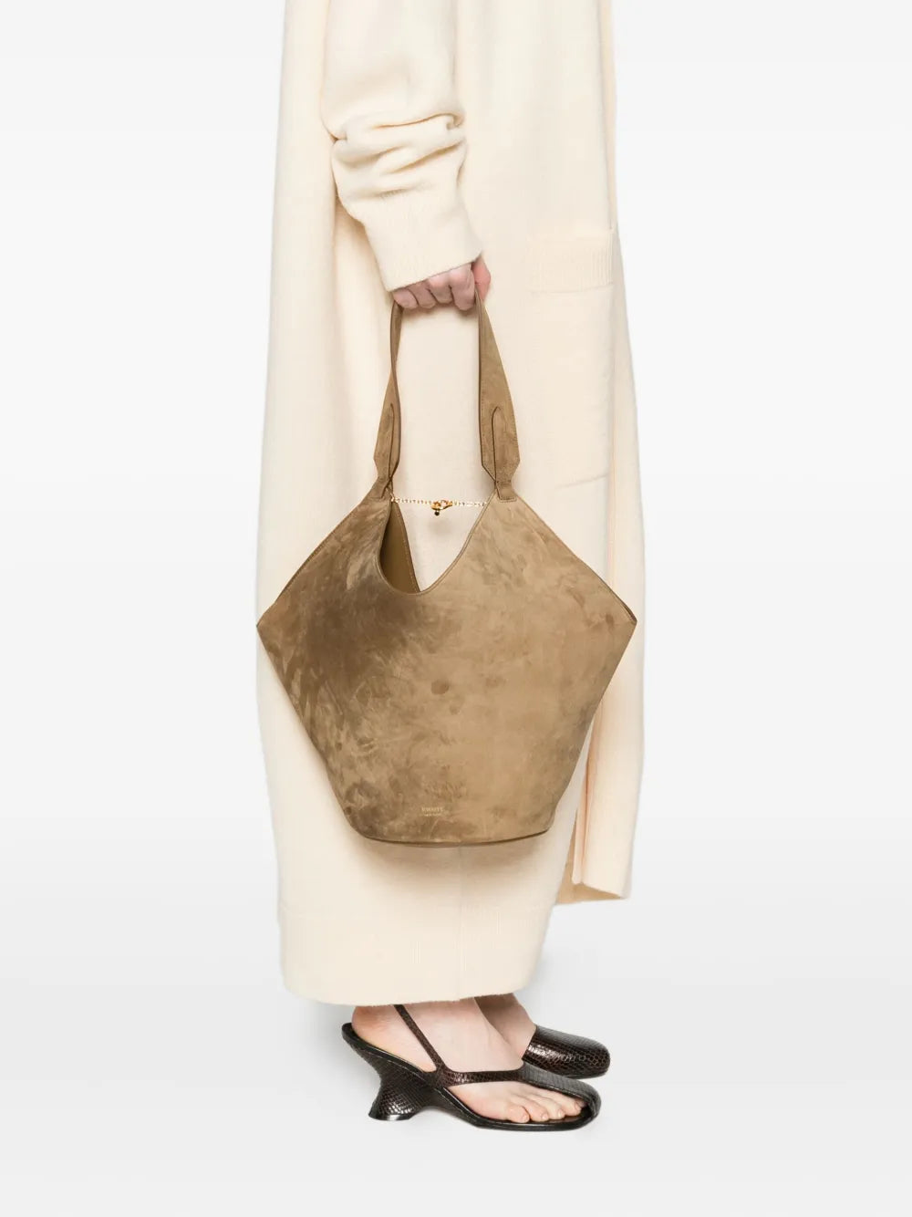Khaite Suede Shoulder Bag — Same as shown — Size One Size — Side View