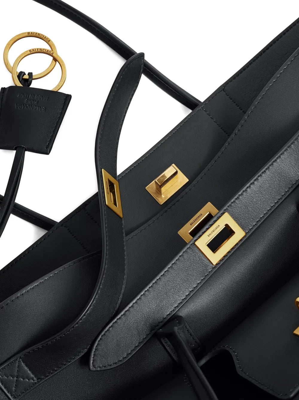 Balenciaga Medium Bel Air Leather Shoulder Bag — Same as shown — Size One Size — Top View