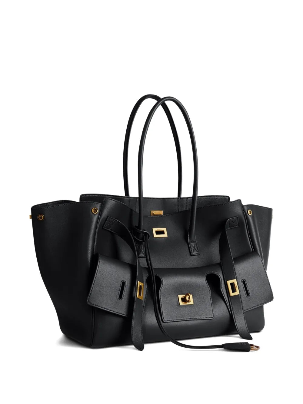Balenciaga Medium Bel Air Leather Shoulder Bag — Same as shown — Size One Size — Detail View