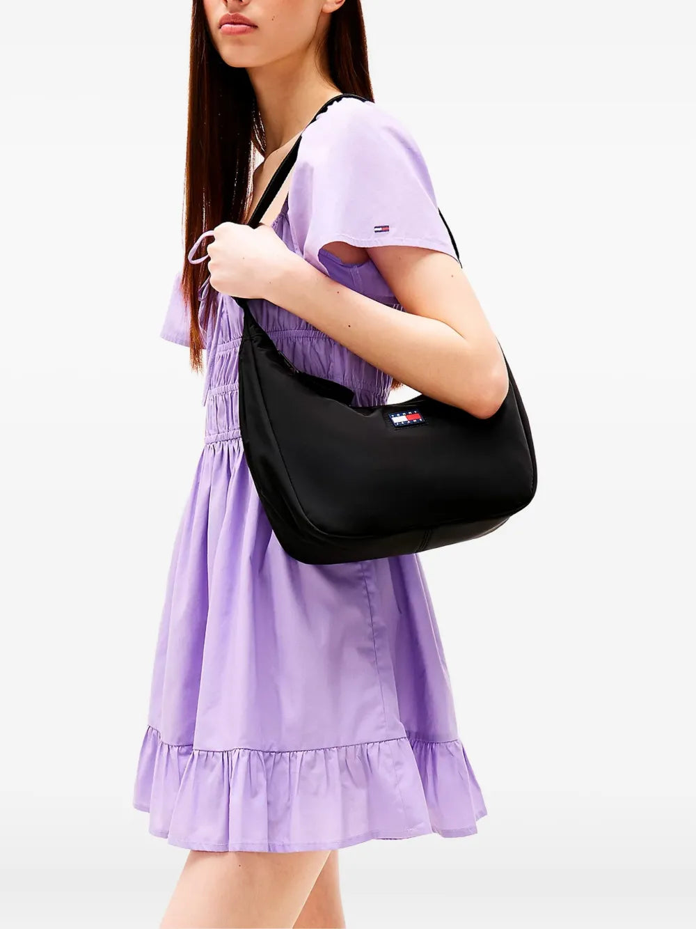 Tommy Hilfiger Logo Patch Half Moon Bag — Same as shown — Size One Size — Side View