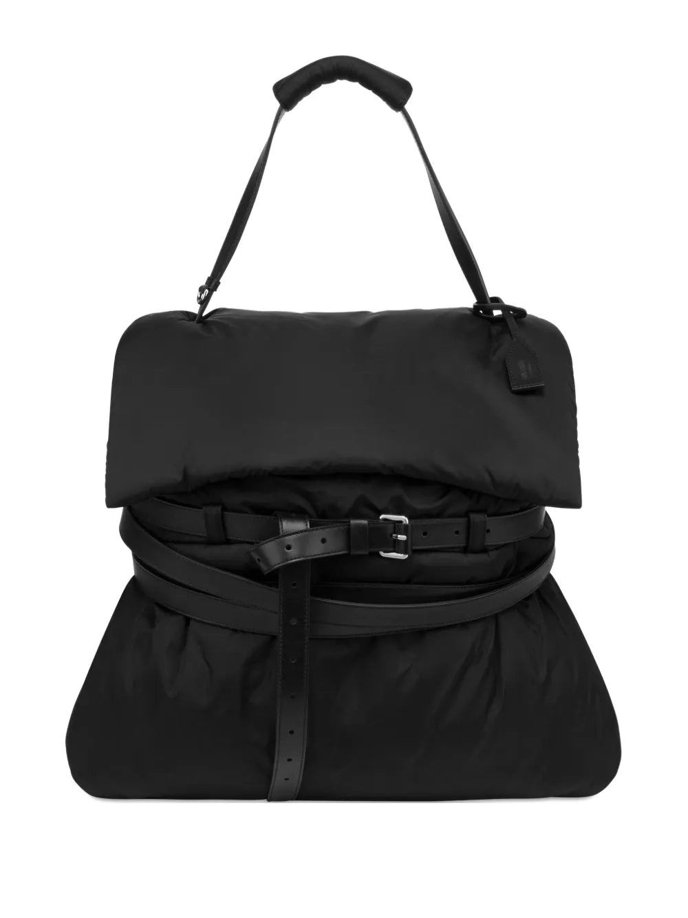 Moschino Quilted Belted Shoulder Bag — Same as shown — Size One Size — Front View