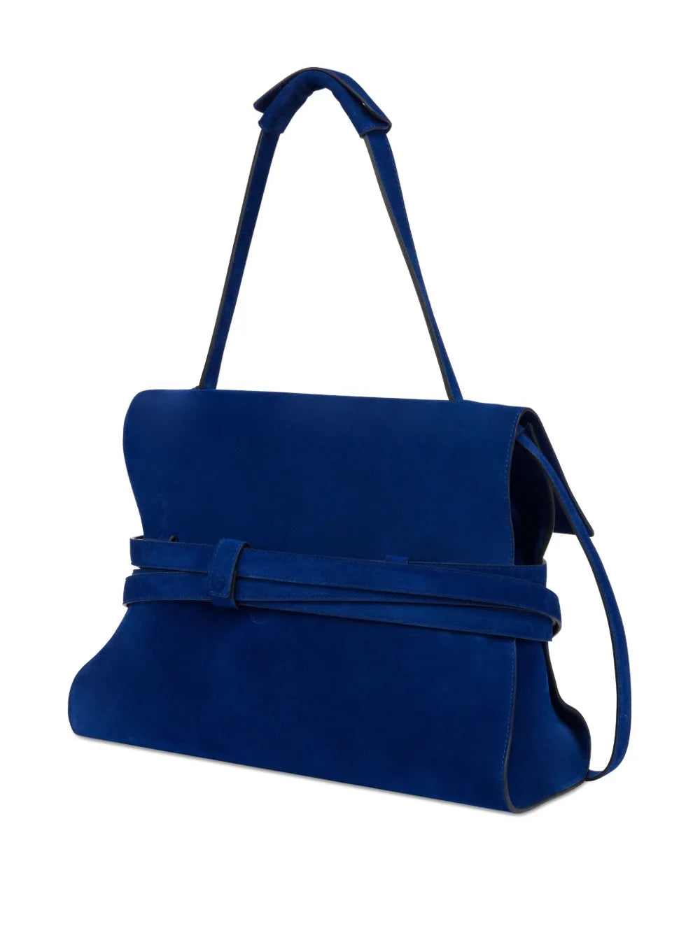 Moschino Belted Leather Shoulder Bag — Same as shown — Size One Size — Back View