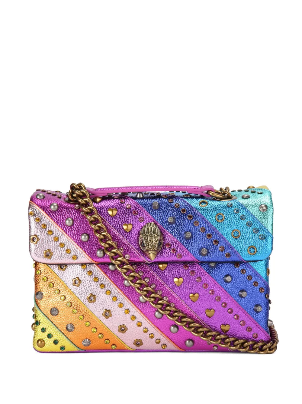 Kurt Geiger London Large Kensington Studded Shoulder Bag — Same as shown — Size One Size — Front View