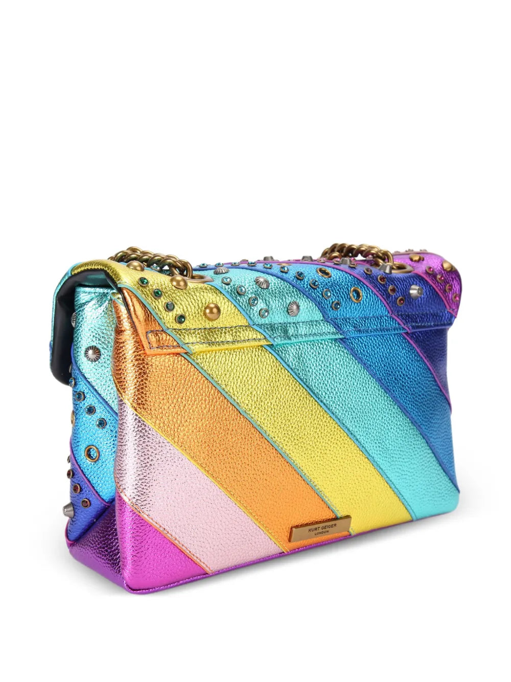 Kurt Geiger London Large Kensington Studded Shoulder Bag — Same as shown — Size One Size — Top View