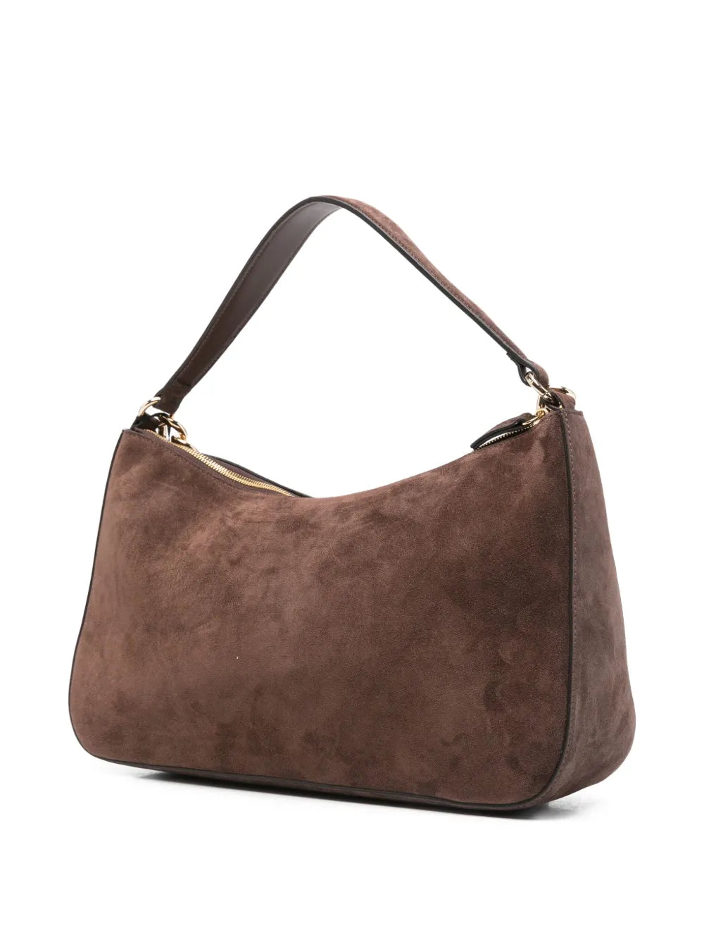 Twinset Liliane Chain Embellished Suede Shoulder Bag — Same as shown — Size One Size — Side View