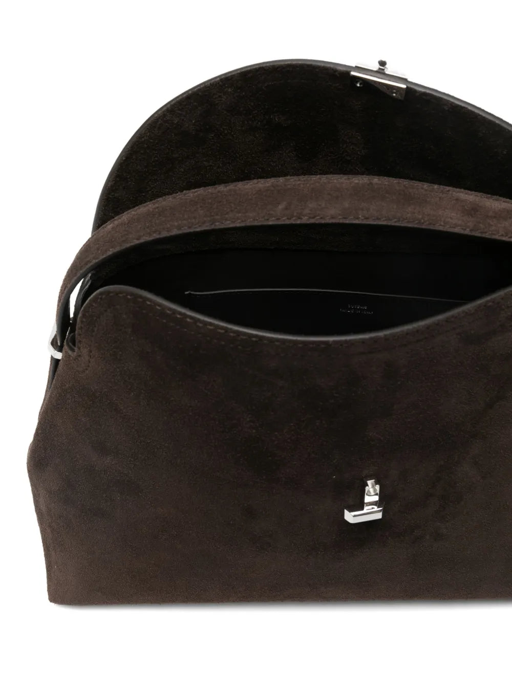 Toteme T Lock Suede Top Handle Shoulder Bag — Same as shown — Size One Size — Top View