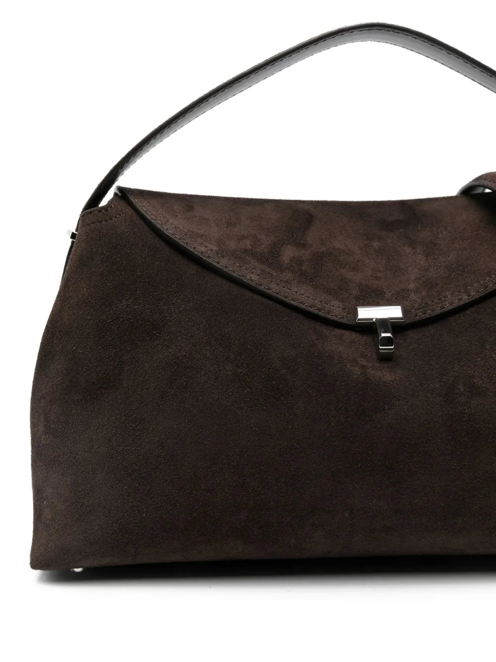 Toteme T Lock Suede Top Handle Shoulder Bag — Same as shown — Size One Size — Back View