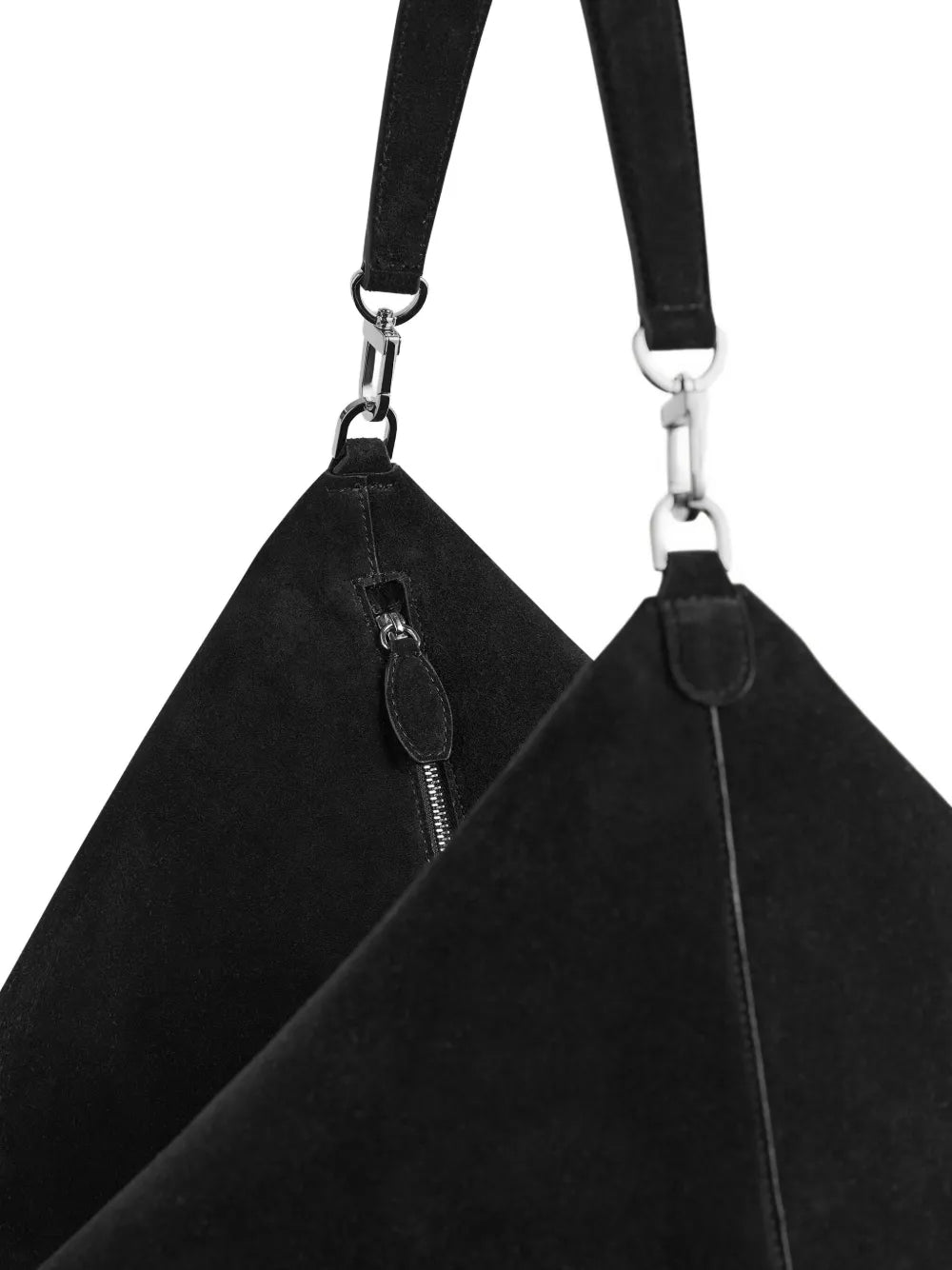 Toteme Bevel Suede Shoulder Bag — Same as shown — Size One Size — Back View