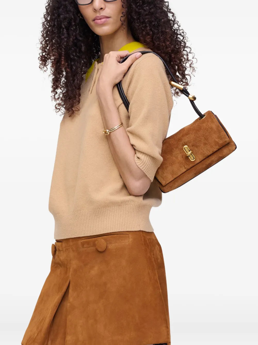 Marc Jacobs Small Suede Shoulder Bag — Same as shown — Size One Size — Side View