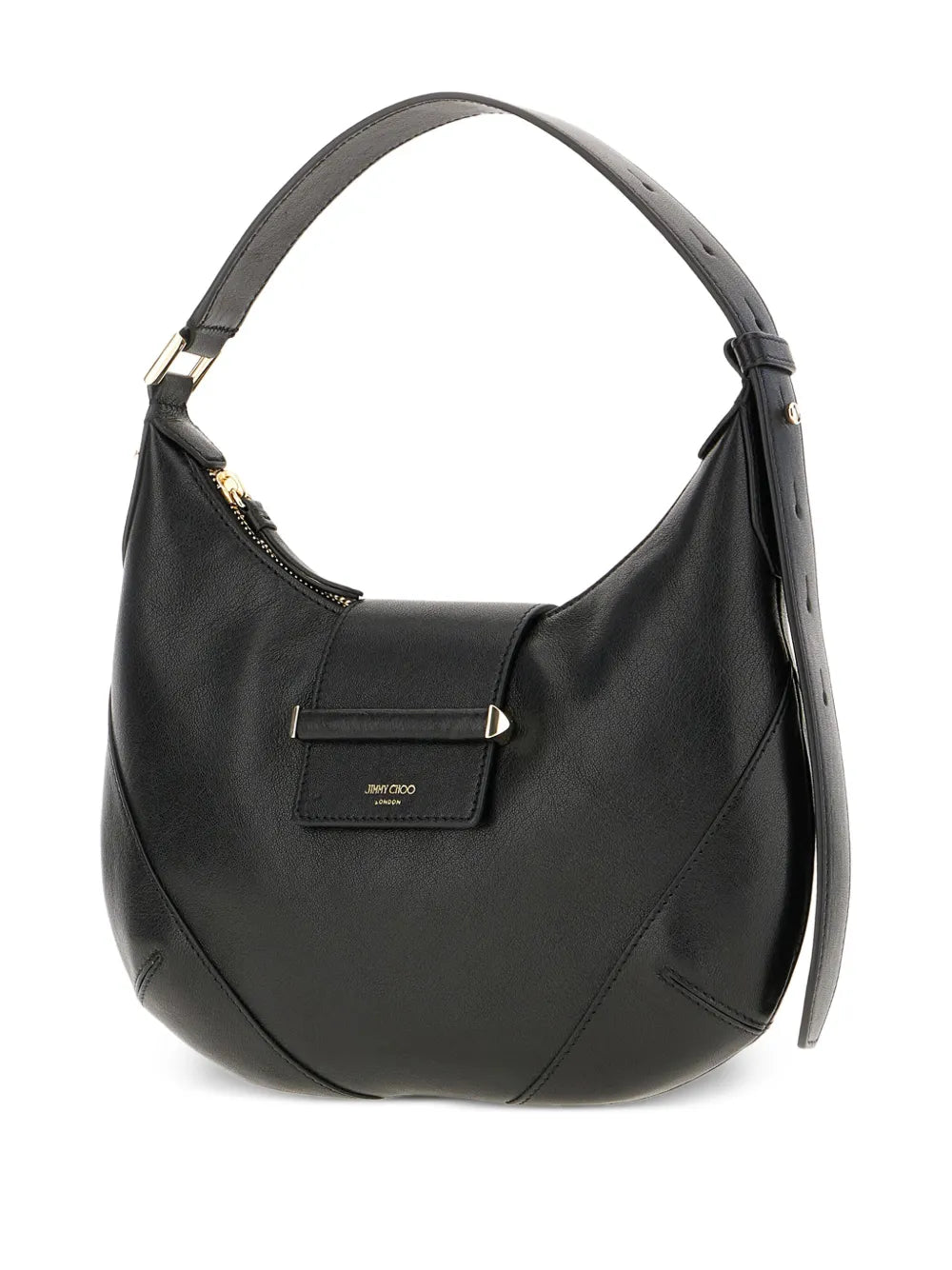 Jimmy Choo Crescent Leather Shoulder Bag — Same as shown — Size One Size — Back View