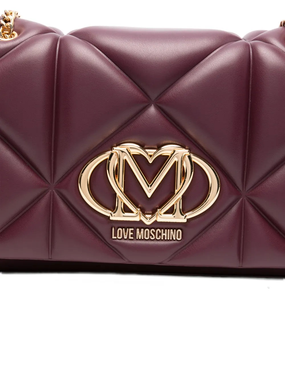 Love Moschino Quilted Logo Plaque Shoulder Bag — Same as shown — Size One Size — Top View