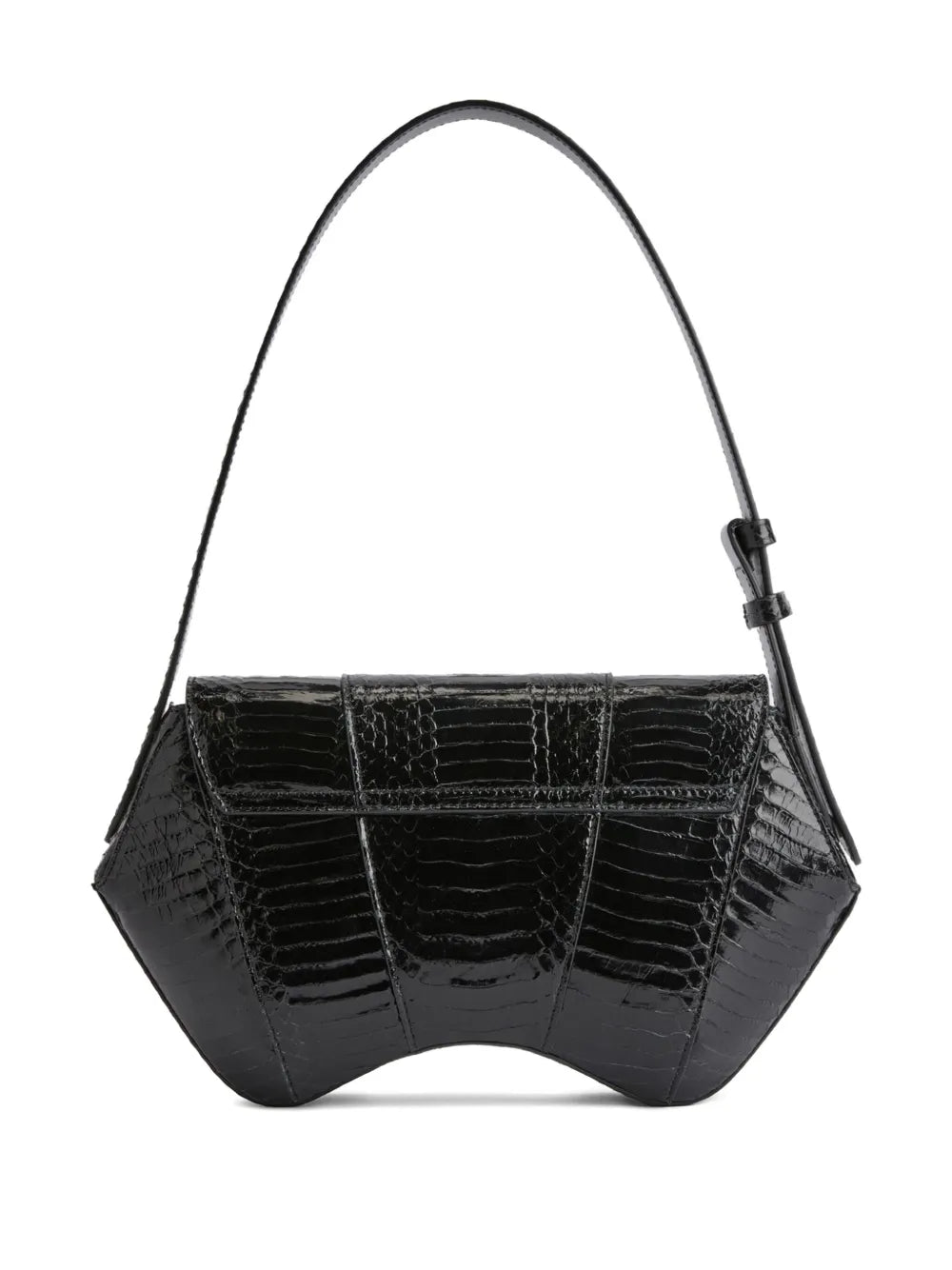 Giuseppe Zanotti Gz Day And Night Snakeskin Curved Shoulder Bag — Same as shown — Size One Size — Back View