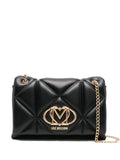 Love Moschino Quilted Logo Plaque Shoulder Bag — Same as shown — Size One Size — Front View