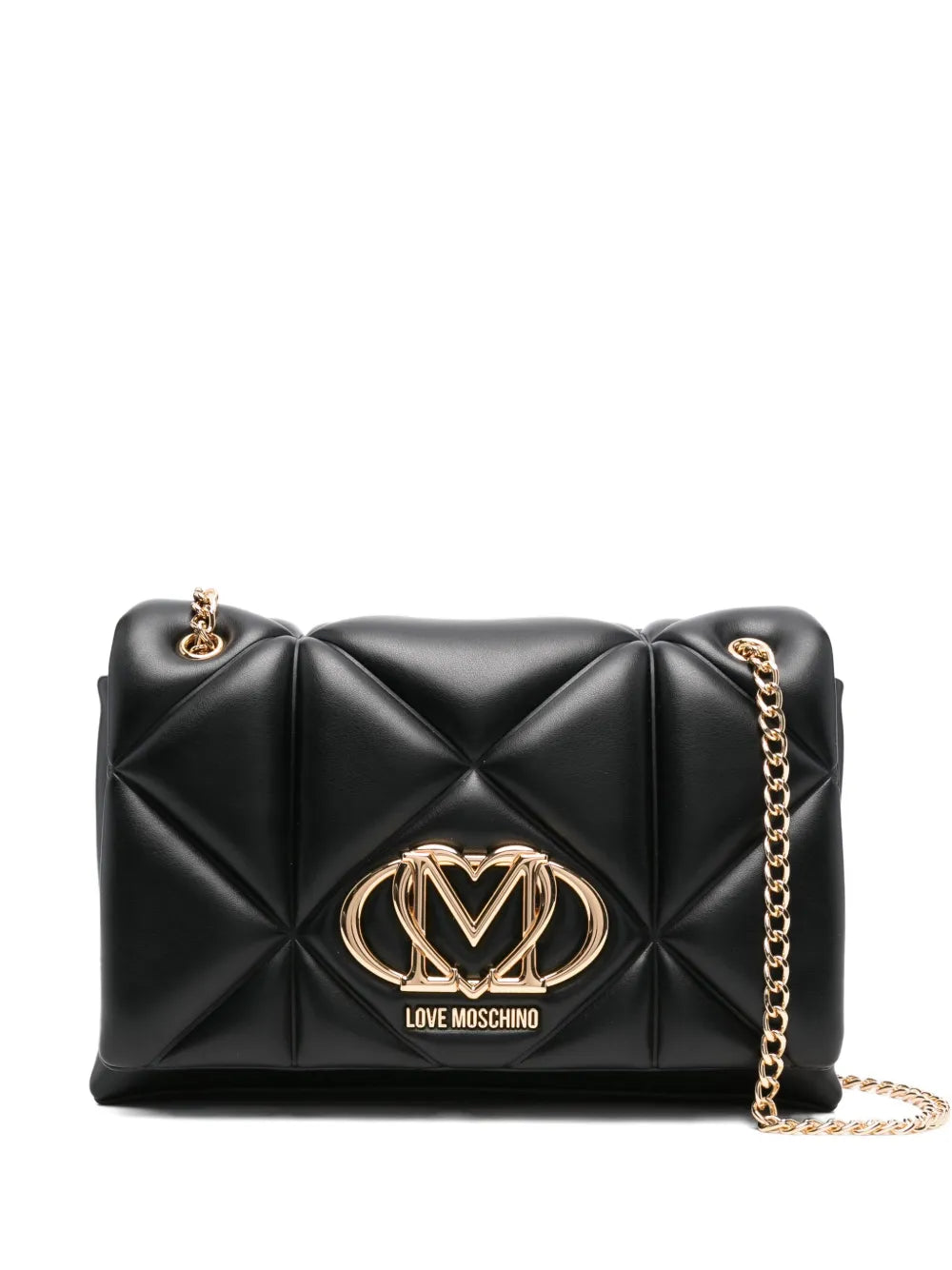Love Moschino Quilted Logo Plaque Shoulder Bag — Same as shown — Size One Size — Front View