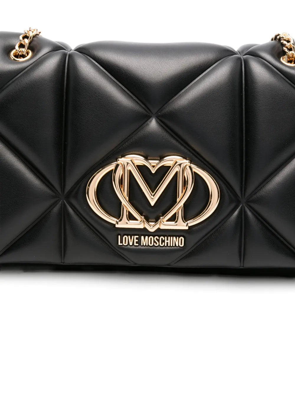Love Moschino Quilted Logo Plaque Shoulder Bag — Same as shown — Size One Size — Top View