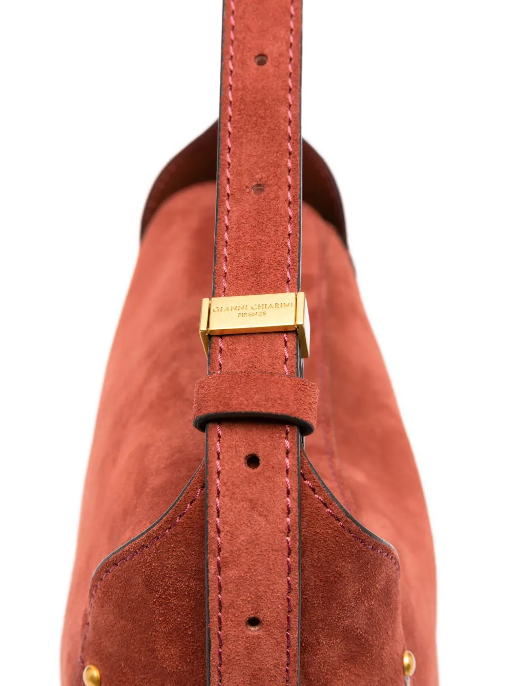 Gianni Chiarini Penelope Calf Suede Shoulder Bag — Same as shown — Size One Size — Top View