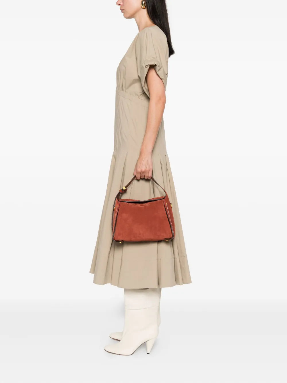 Gianni Chiarini Penelope Calf Suede Shoulder Bag — Same as shown — Size One Size — Side View
