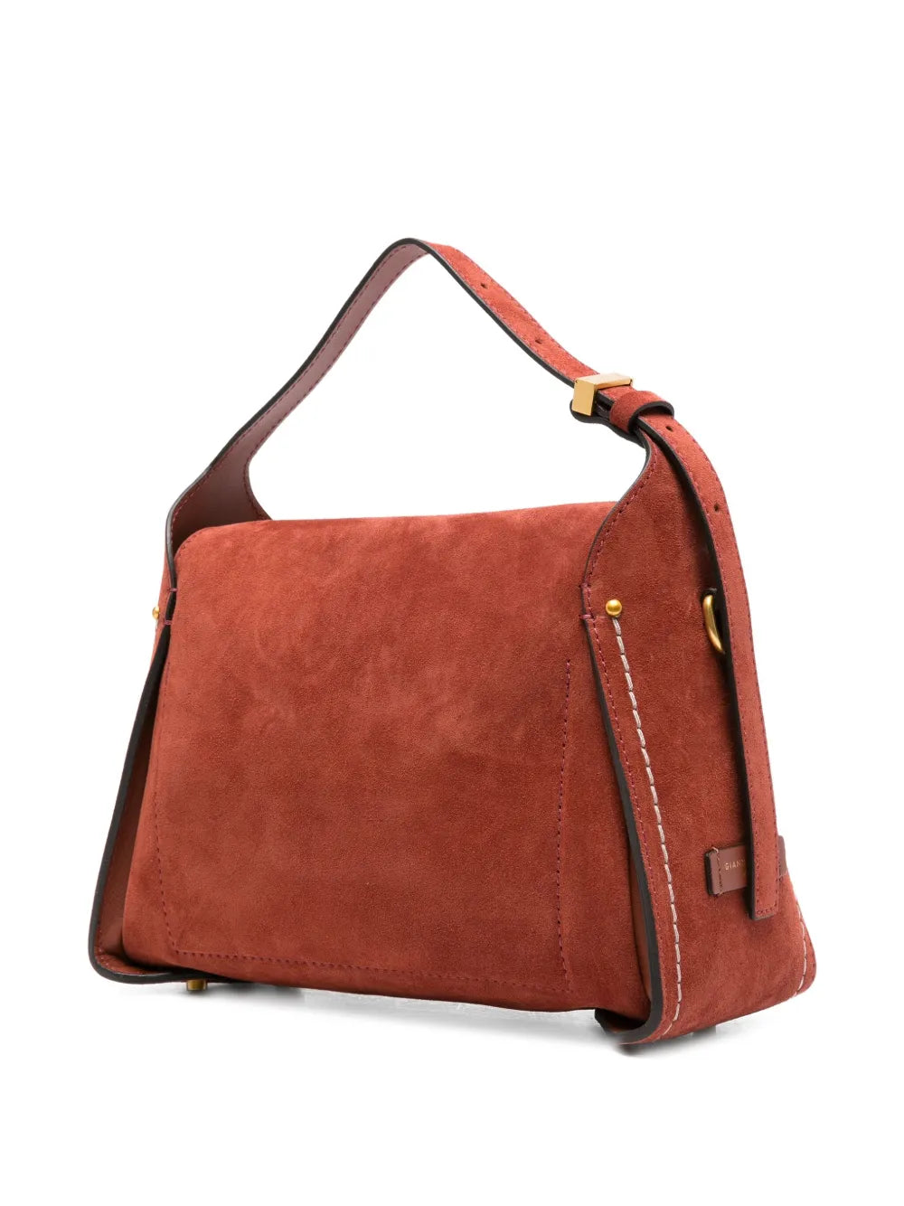 Gianni Chiarini Penelope Calf Suede Shoulder Bag — Same as shown — Size One Size — Back View