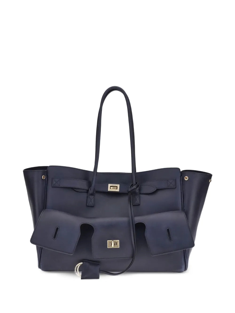 Balenciaga Medium Bel Air Leather Shoulder Bag — Same as shown — Size One Size — Front View