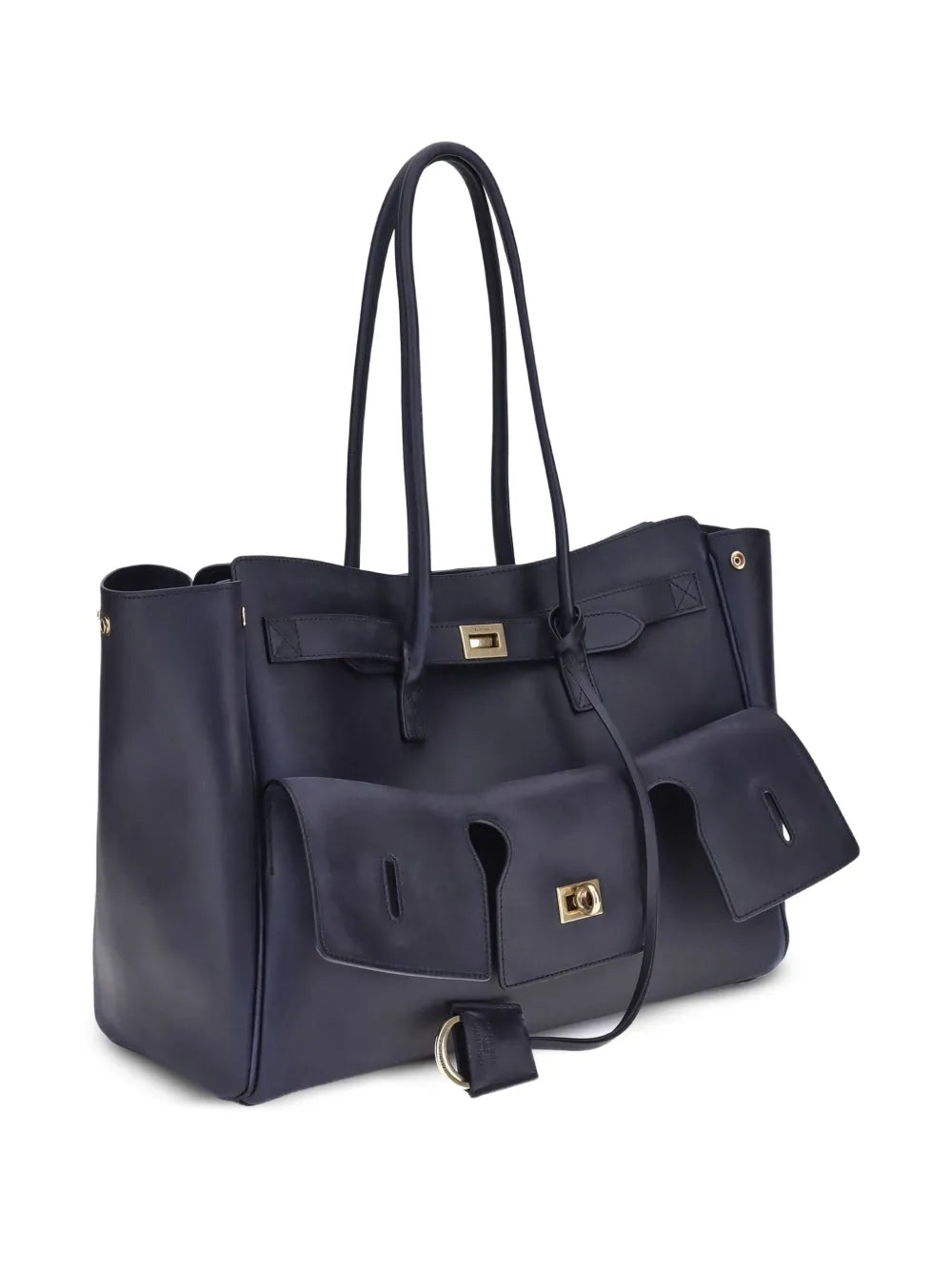 Balenciaga Medium Bel Air Leather Shoulder Bag — Same as shown — Size One Size — Side View