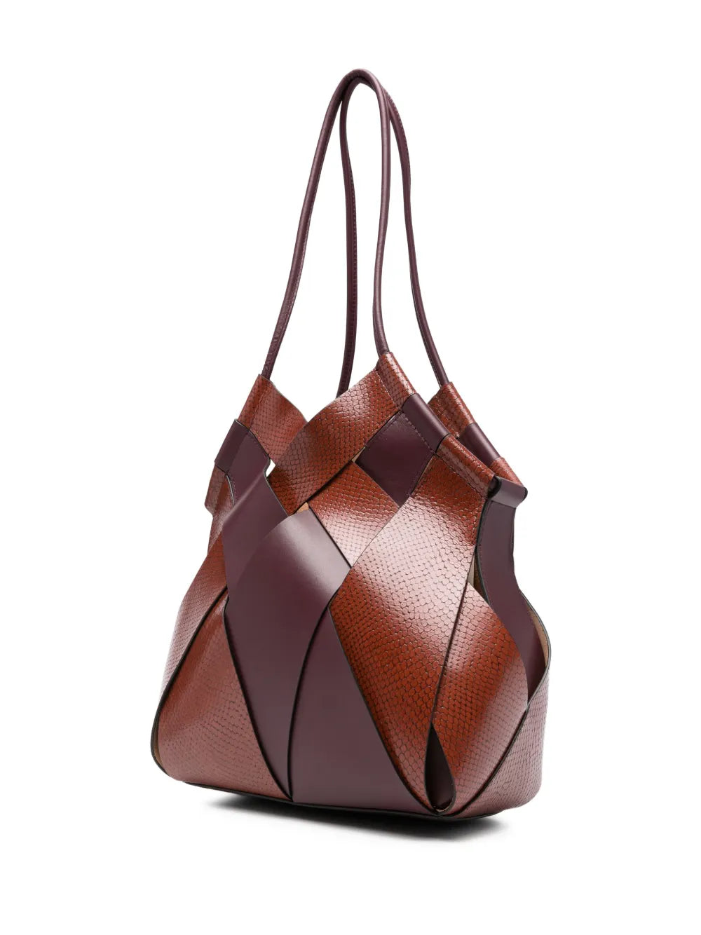 Ulla Johnson Charlotte Woven Leather Shoulder Bag — Same as shown — Size One Size — Side View