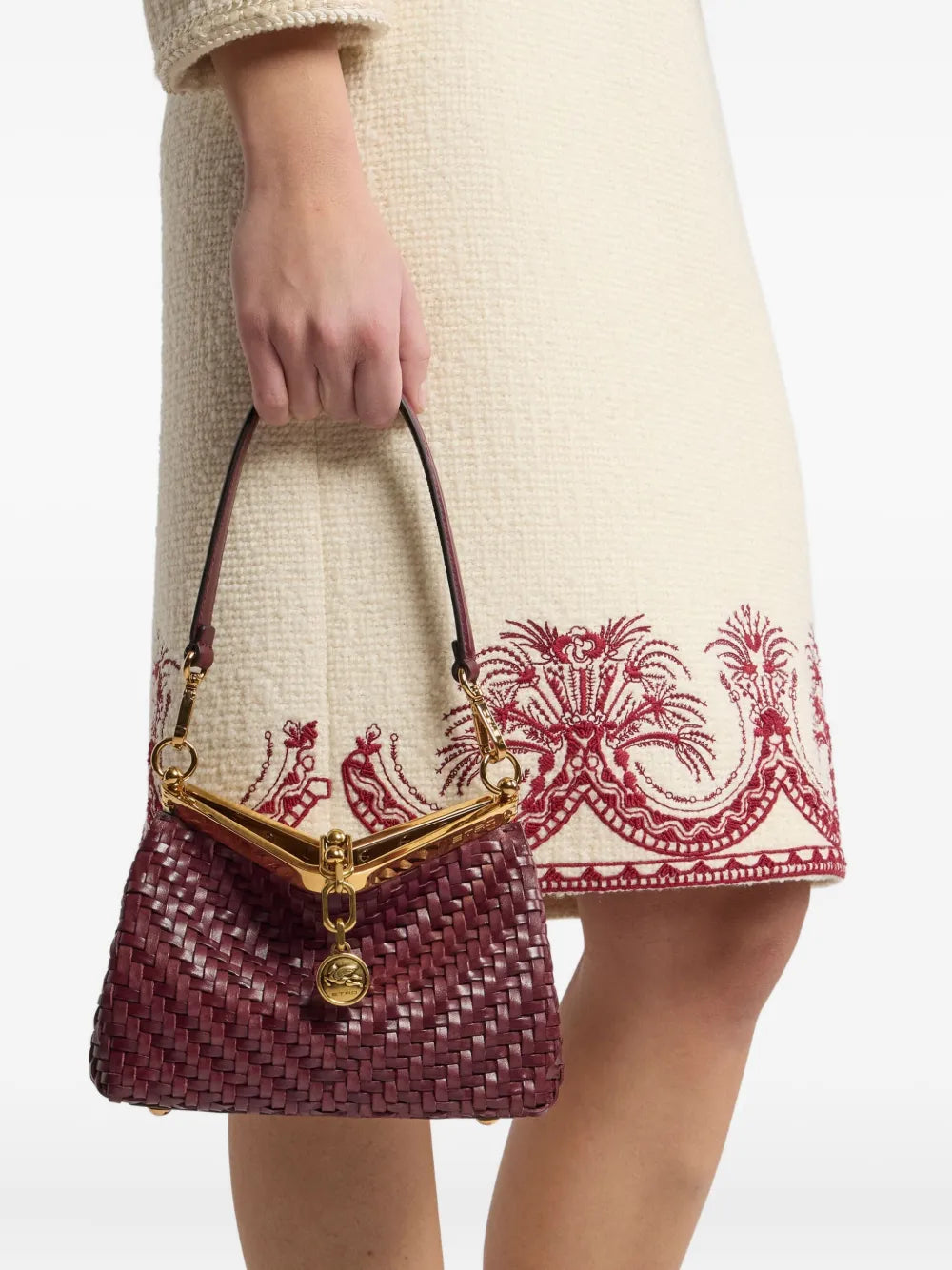 Etro Small Vella Leather Tote Bag — Same as shown — Size One Size — Side View