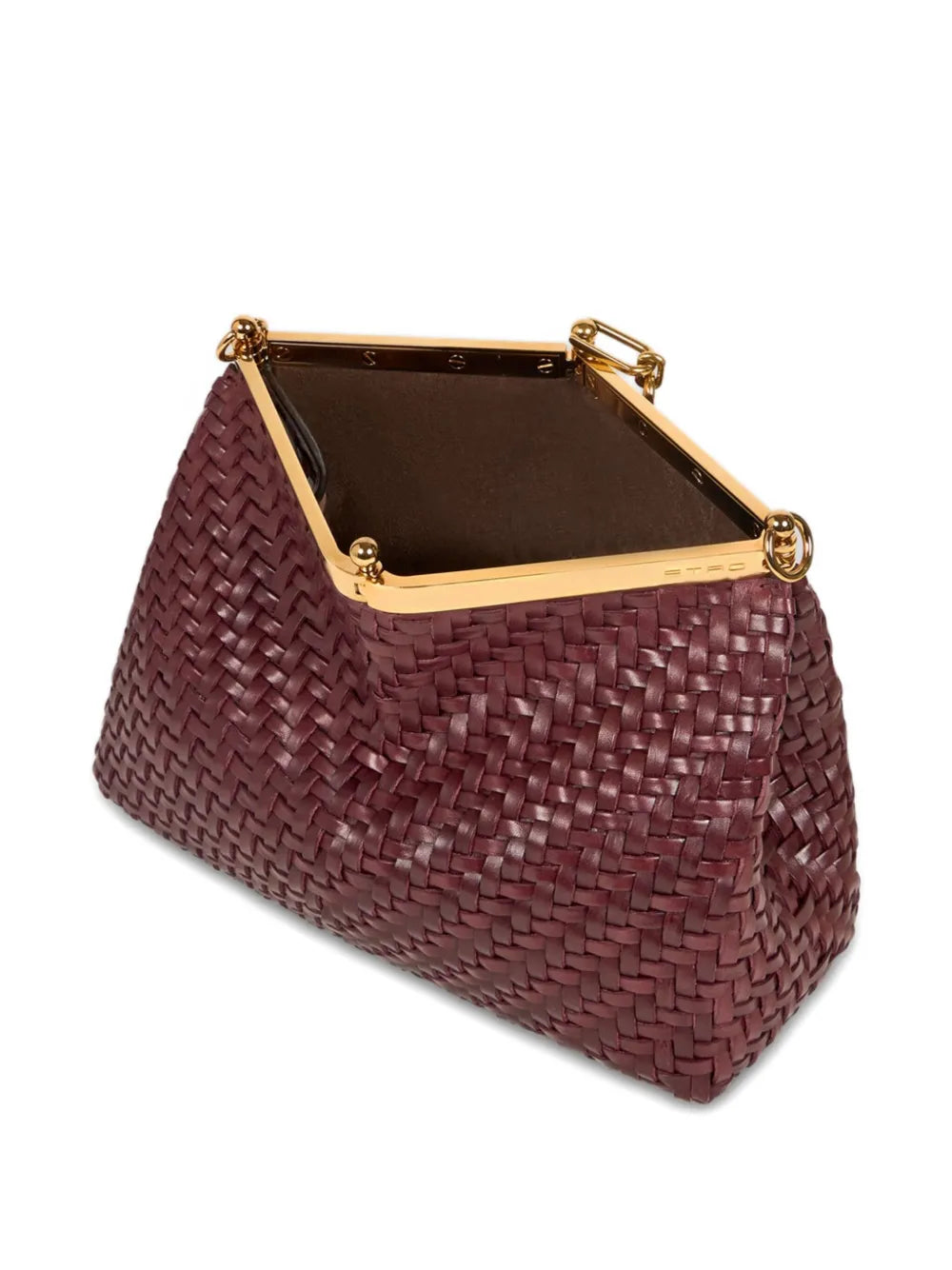 Etro Vela Woven Leather Shoulder Bag — Same as shown — Size One Size — Back View