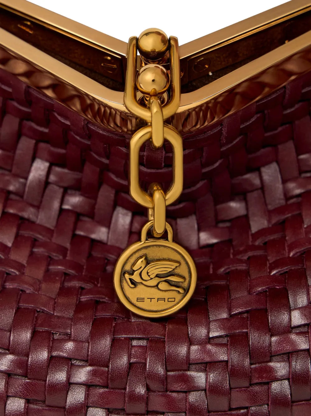 Etro Vela Woven Leather Shoulder Bag — Same as shown — Size One Size — Top View