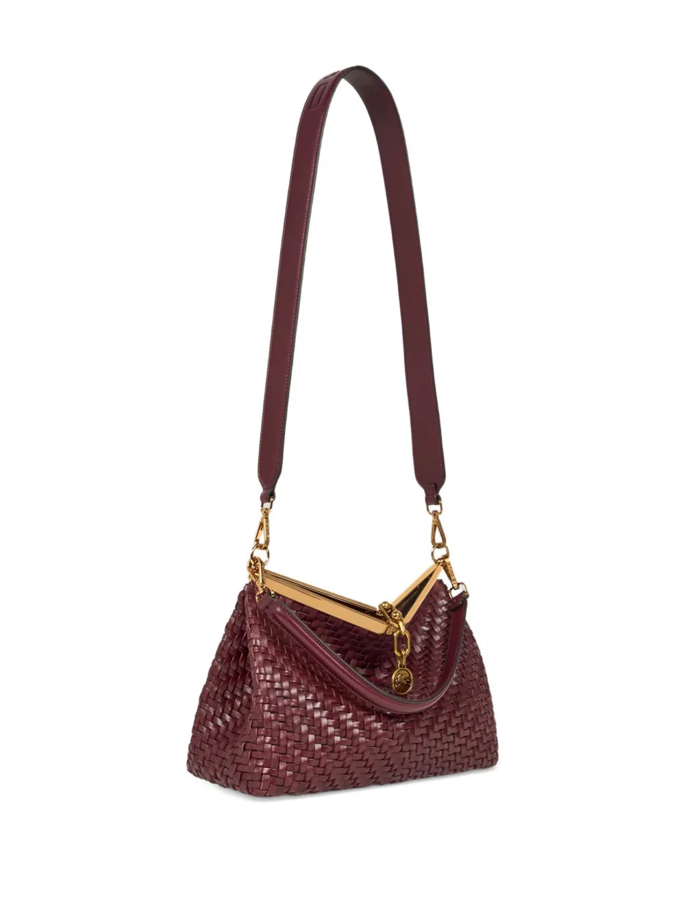 Etro Vela Woven Leather Shoulder Bag — Same as shown — Size One Size — Detail View
