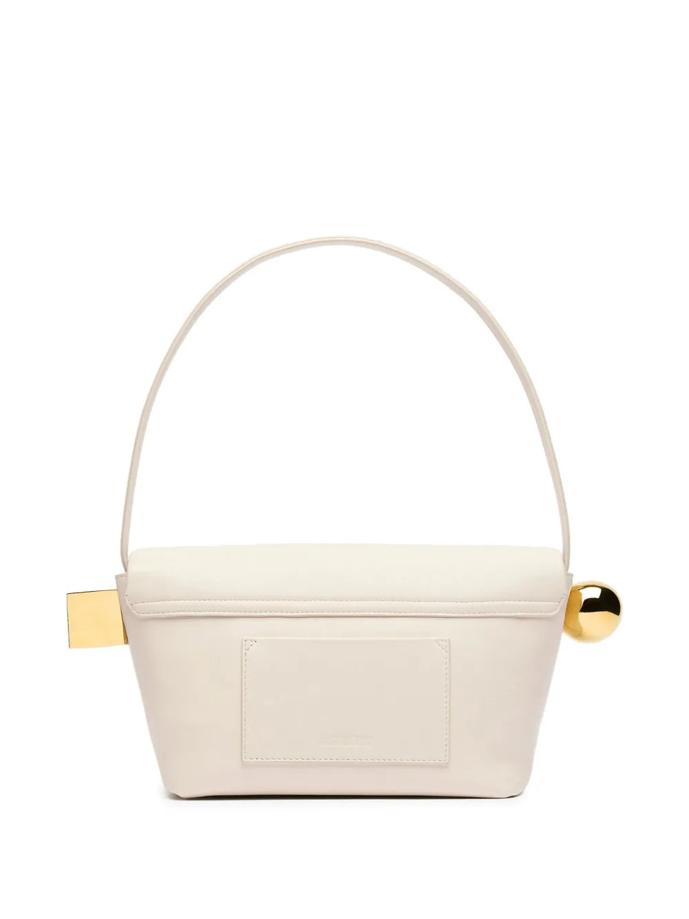 Jacquemus Metallic Clasp Leather Shoulder Bag — Same as shown — Size One Size — Back View